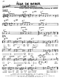 page one of Agua De Beber (Water To Drink) (Real Book – Melody, Lyrics & Chords)
