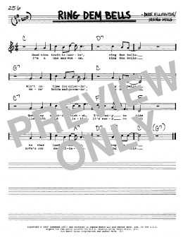 page one of Ring Dem Bells (Real Book – Melody, Lyrics & Chords)