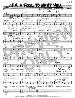 page one of I'm A Fool To Want You (Real Book – Melody, Lyrics & Chords)