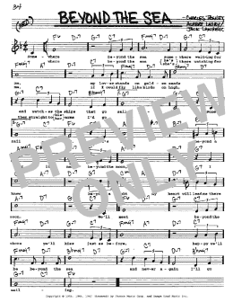 page one of Beyond The Sea (Real Book – Melody, Lyrics & Chords)