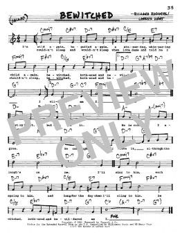 page one of Bewitched (Real Book – Melody, Lyrics & Chords)