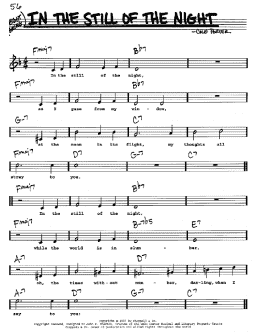 page one of In The Still Of The Night (Real Book – Melody, Lyrics & Chords)
