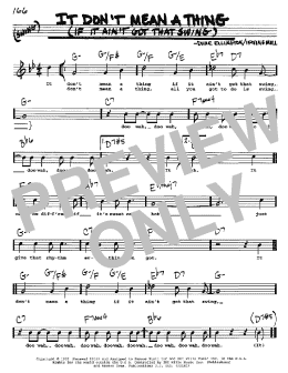 page one of It Don't Mean A Thing (If It Ain't Got That Swing) (Real Book – Melody, Lyrics & Chords)