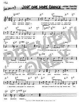 page one of Just One More Chance (Real Book – Melody, Lyrics & Chords)