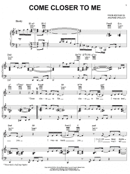 page one of Come Closer To Me (Piano, Vocal & Guitar Chords (Right-Hand Melody))