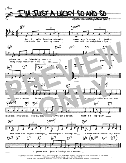 page one of I'm Just A Lucky So And So (Real Book – Melody, Lyrics & Chords)