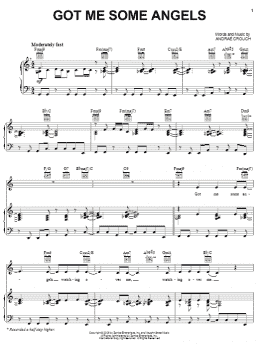 page one of Got Me Some Angels (Piano, Vocal & Guitar Chords (Right-Hand Melody))