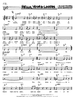 page one of Hello, Young Lovers (Real Book – Melody, Lyrics & Chords)