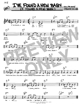 page one of I've Found A New Baby (I Found A New Baby) (Real Book – Melody, Lyrics & Chords)