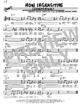 page one of How Insensitive (Insensatez) (Real Book – Melody, Lyrics & Chords)
