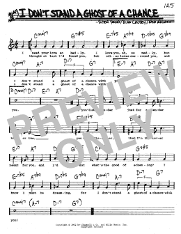 page one of I Don't Stand A Ghost Of A Chance (Real Book – Melody, Lyrics & Chords)