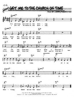 page one of Get Me To The Church On Time (Real Book – Melody, Lyrics & Chords)