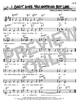 page one of I Can't Give You Anything But Love (Real Book – Melody, Lyrics & Chords)