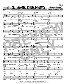 page one of I Have Dreamed (Real Book – Melody, Lyrics & Chords)