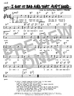 page one of I Got It Bad And That Ain't Good (Real Book – Melody, Lyrics & Chords)
