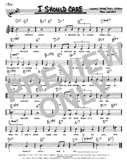 page one of I Should Care (Real Book – Melody, Lyrics & Chords)