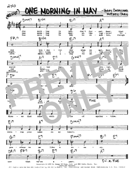 page one of One Morning In May (Real Book – Melody, Lyrics & Chords)