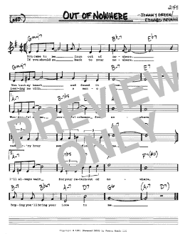page one of Out Of Nowhere (Real Book – Melody, Lyrics & Chords)