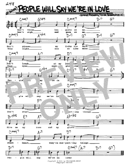 page one of People Will Say We're In Love (from Oklahoma!) (Real Book – Melody, Lyrics & Chords)