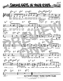 page one of Smoke Gets In Your Eyes (Real Book – Melody, Lyrics & Chords)