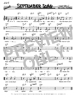page one of September Song (Real Book – Melody, Lyrics & Chords)