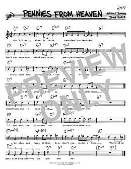 page one of Pennies From Heaven (Real Book – Melody, Lyrics & Chords)