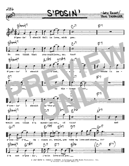 page one of S'posin' (Real Book – Melody, Lyrics & Chords)