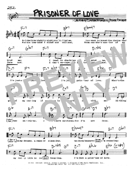page one of Prisoner Of Love (Real Book – Melody, Lyrics & Chords)