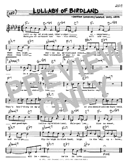 page one of Lullaby Of Birdland (Real Book – Melody, Lyrics & Chords)