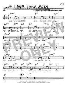 page one of Love, Look Away (Real Book – Melody, Lyrics & Chords)