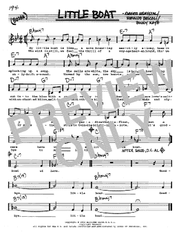 page one of Little Boat (Real Book – Melody, Lyrics & Chords)