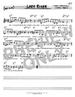 page one of Lazy River (Real Book – Melody, Lyrics & Chords)