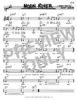 page one of Moon River (Real Book – Melody, Lyrics & Chords)