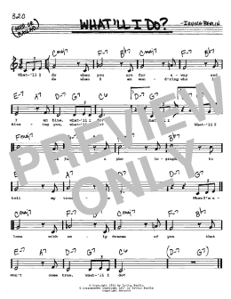 page one of What'll I Do (Real Book – Melody, Lyrics & Chords)