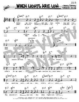page one of When Lights Are Low (Real Book – Melody, Lyrics & Chords)