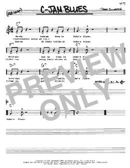 page one of C-Jam Blues (Real Book – Melody, Lyrics & Chords)
