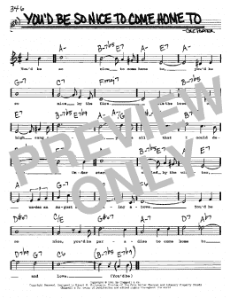 page one of You'd Be So Nice To Come Home To (Real Book – Melody, Lyrics & Chords)
