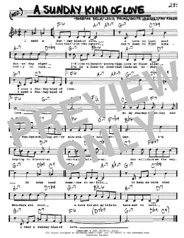 page one of A Sunday Kind Of Love (Real Book – Melody, Lyrics & Chords)