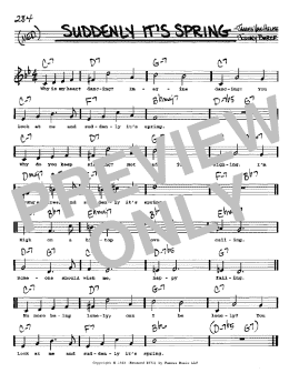 page one of Suddenly It's Spring (Real Book – Melody, Lyrics & Chords)