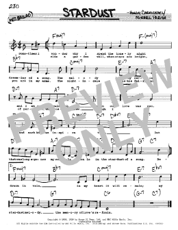 page one of Stardust (Real Book – Melody, Lyrics & Chords)