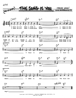 page one of The Song Is You (Real Book – Melody, Lyrics & Chords)