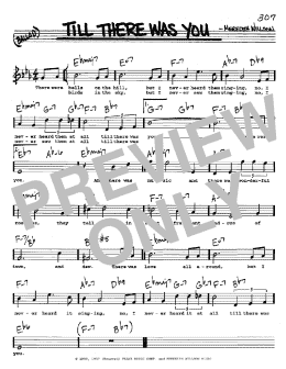 page one of Till There Was You (Real Book – Melody, Lyrics & Chords)