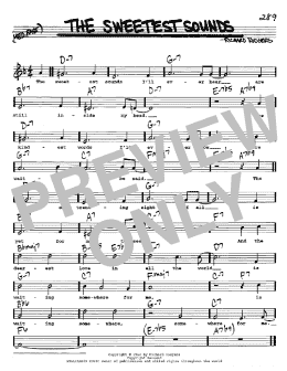 page one of The Sweetest Sounds (Real Book – Melody, Lyrics & Chords)