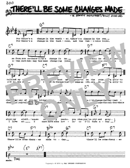 page one of There'll Be Some Changes Made (Real Book – Melody, Lyrics & Chords)