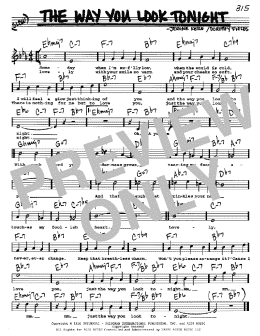 page one of The Way You Look Tonight (Real Book – Melody, Lyrics & Chords)