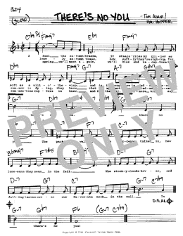 page one of There's No You (Real Book – Melody, Lyrics & Chords)