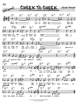 page one of Cheek To Cheek (Real Book – Melody, Lyrics & Chords)