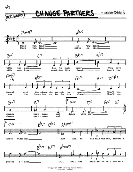 page one of Change Partners (Real Book – Melody, Lyrics & Chords)