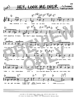 page one of Hey, Look Me Over (Real Book – Melody, Lyrics & Chords)