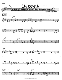 page one of Caldonia (What Makes Your Big Head So Hard?) (Real Book – Melody, Lyrics & Chords)